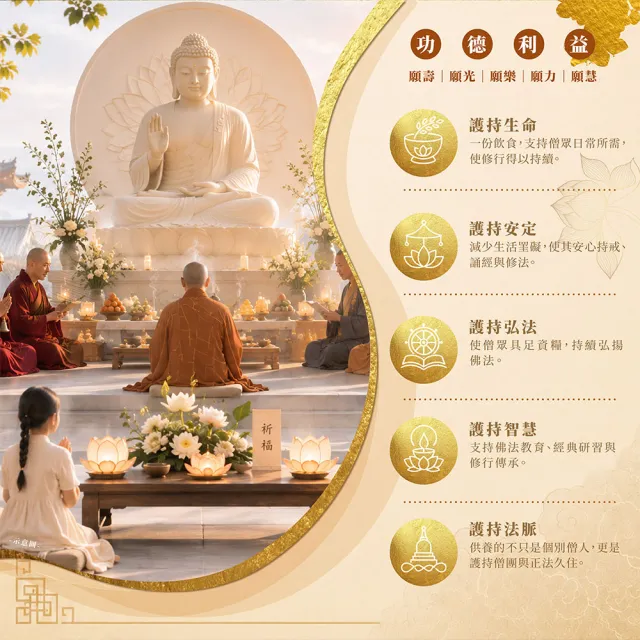 【雨揚】★國際供佛齋僧祈福大法會-報恩供僧功德主_祈福6名(消災/超薦)