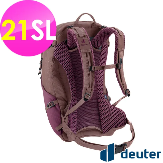 【deuter】FUTURA透氣網架背包21SL(3400026葡萄紫/戶外旅遊/日常休閒/旅行/登山健行)