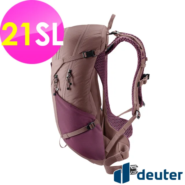 【deuter】FUTURA透氣網架背包21SL(3400026葡萄紫/戶外旅遊/日常休閒/旅行/登山健行)