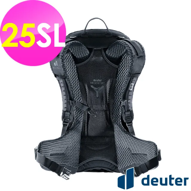 【deuter】FUTURA透氣網架背包25SL(3400226黑/戶外旅遊/日常休閒/旅行/登山健行)