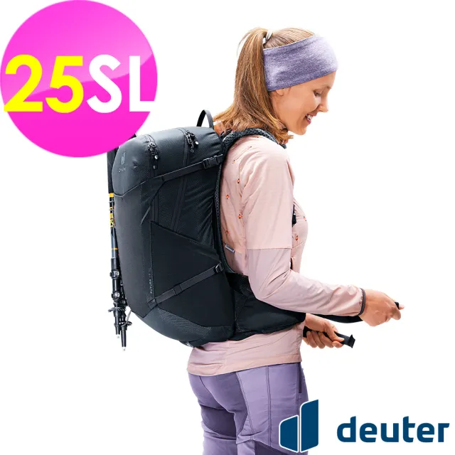 【deuter】FUTURA透氣網架背包25SL(3400226黑/戶外旅遊/日常休閒/旅行/登山健行)
