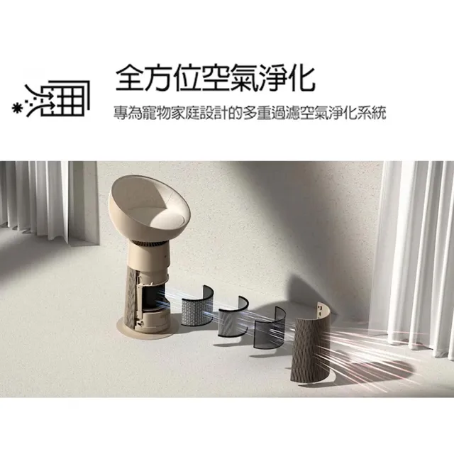 【LG 樂金】喵太座AeroCatTower寵物空氣清淨機(智慧加熱貓窩/寵物秤/AS251CBZ0)