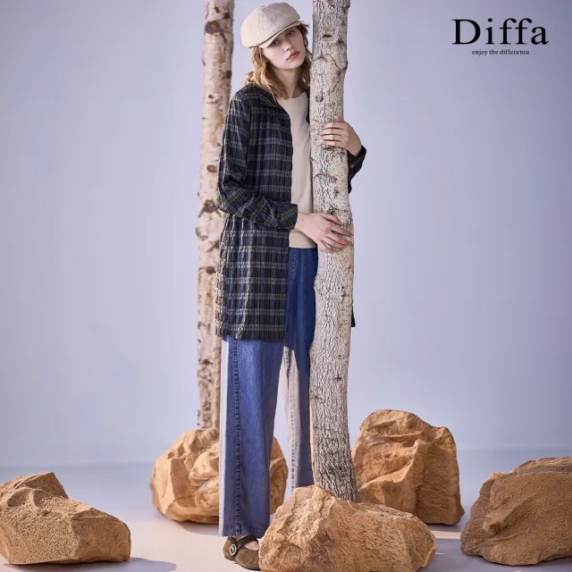 【Diffa】肩繡花短袖線衫-女