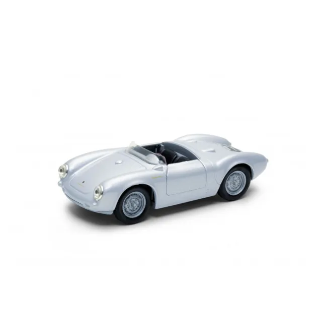 【WELLY】4.75吋 保時捷 Porsche 550 Spyder 敞篷跑車模型 43816CW(銀色)