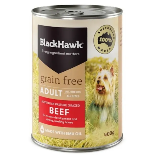 【BlackHawk 黑鷹】黑鷹優選無穀成犬主食罐400g-12入多口味任選(狗主食罐/低敏)