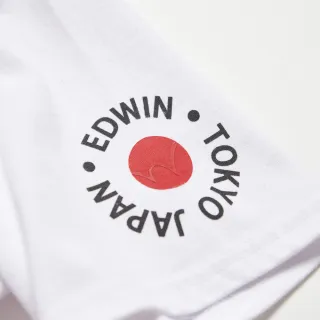 【EDWIN】男裝 鳳梨纖維基本口袋短袖T恤(白色)