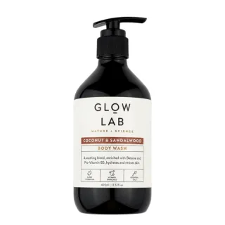 澳洲 GLOW LAB 植物精油沐浴露 400ml (佛手柑橘 椰子檀香 黑莓月桂葉) 保濕
