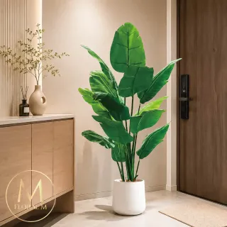 【Floral M】招財納福天堂鳥170cm大型仿真植栽(贈花盆)(仿真樹/免澆水/室內佈置/居家裝飾/招財擺設)
