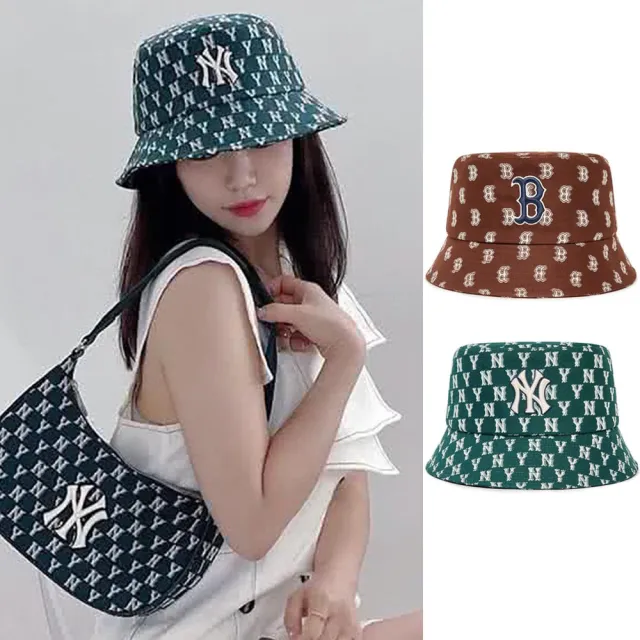 【MLB】漁夫帽 棒球帽 MONOGRAM系列(3AHTM032N/3AHTFF02N/3AHTH201N/3ACPM212N多款任選)