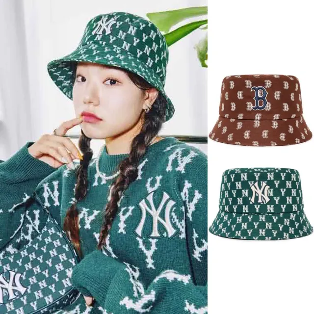 【MLB】漁夫帽 棒球帽 MONOGRAM系列(3AHTM032N/3AHTFF02N/3AHTH201N/3ACPM212N多款任選)