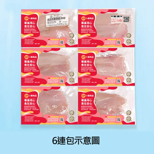 【卜蜂】急凍生鮮 去骨帶皮雞腿肉-去腳踝 真空6連包x2組_momo美味標章認證(2.7kg/組_團購.燉煮炒)