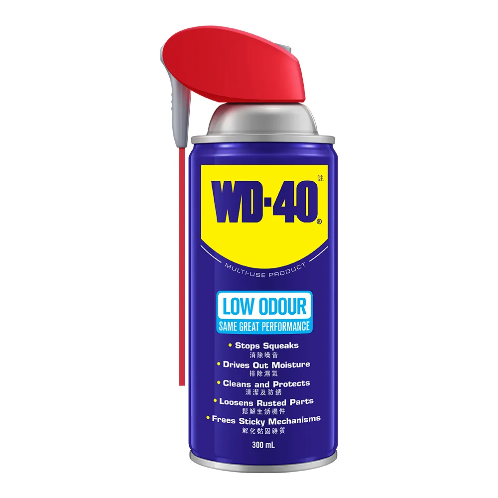 【WD-40】低油味 多功能除銹潤滑劑附專利型活動噴嘴 300ml(WD40)