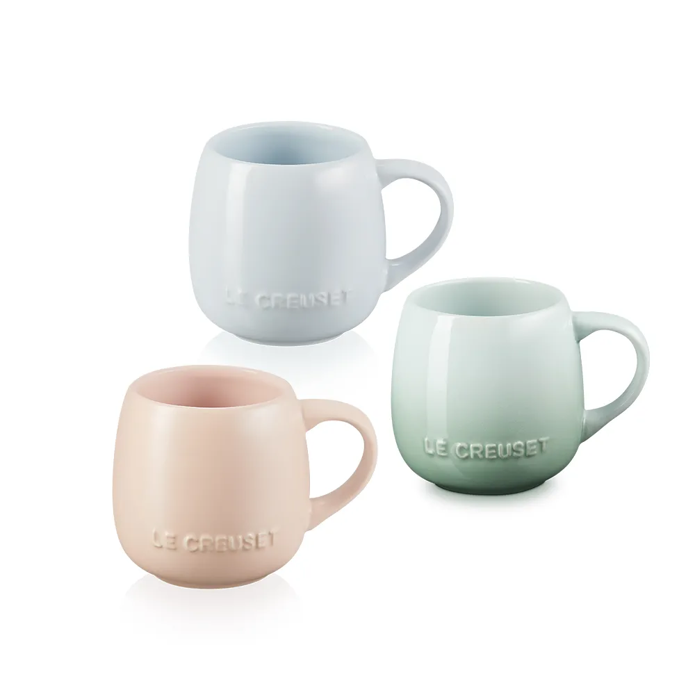 【Le Creuset】瓷器花蕾系列馬克杯320ml(湖水綠/晴空藍/花漾粉/肉豆蔻 4色選1)