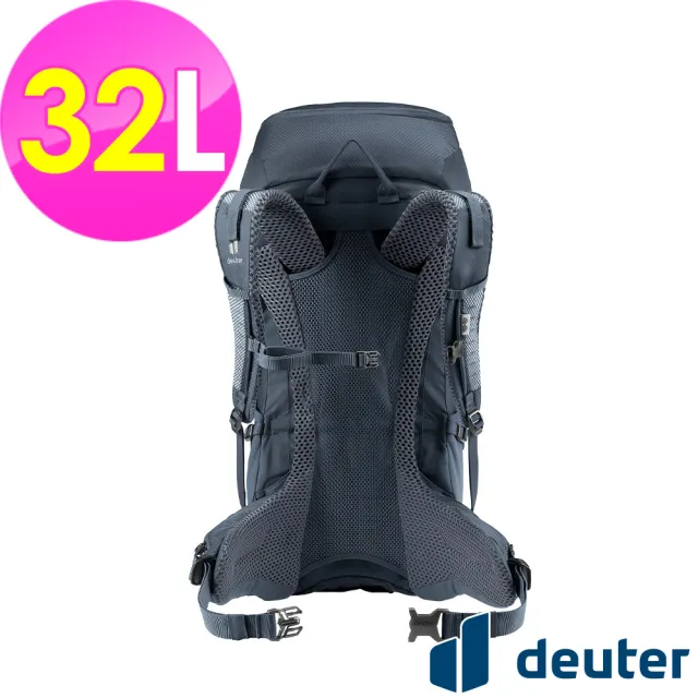 【deuter】FUTURA透氣網架背包32L(3400826黑/戶外旅遊/日常休閒/旅行/登山健行)