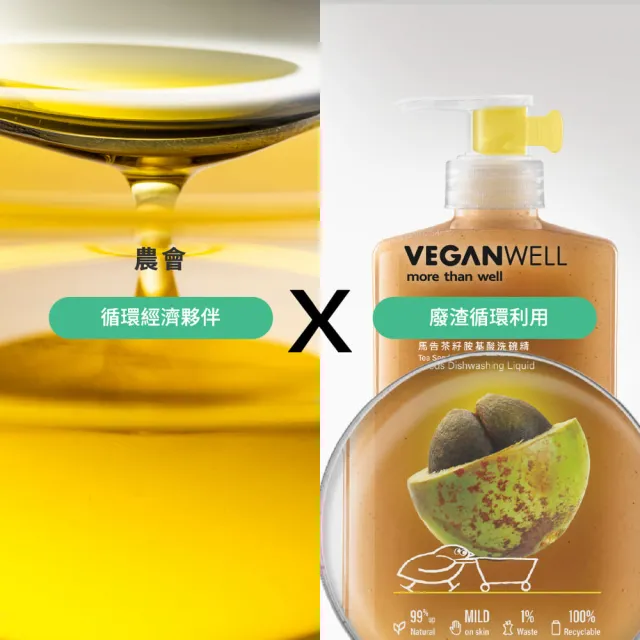 【VEGANWELL】馬告茶籽胺基酸洗碗精500mL