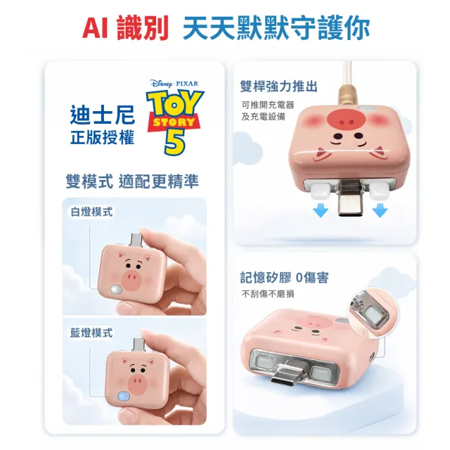 【YOMIX 優迷】迪士尼玩具總動員滿電分離器(三眼怪/火腿/智慧滿電分離/斷電器)