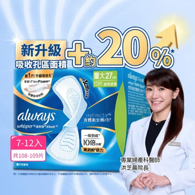 【好自在】全新升級 液體衛生棉一箱入(24/27/29.5/34cm 99-100片+清新淨味款24/27/31.7 9片)