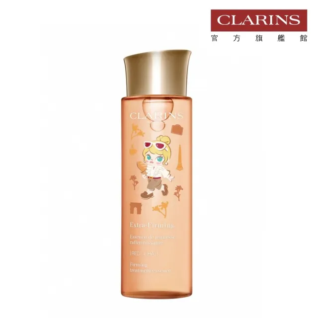 【CLARINS 克蘭詩】煥顏緊緻彈力精華水200ml女神彈簧水(POP MART泡泡瑪特聯名包裝/化妝水/彈簧水)