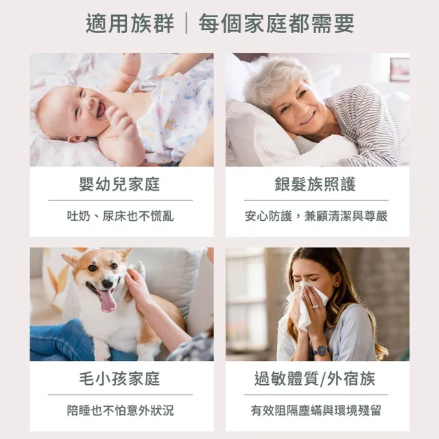【mo select】輕盈防護防水枕用保潔墊拉鍊枕套式-2入組(mo選)