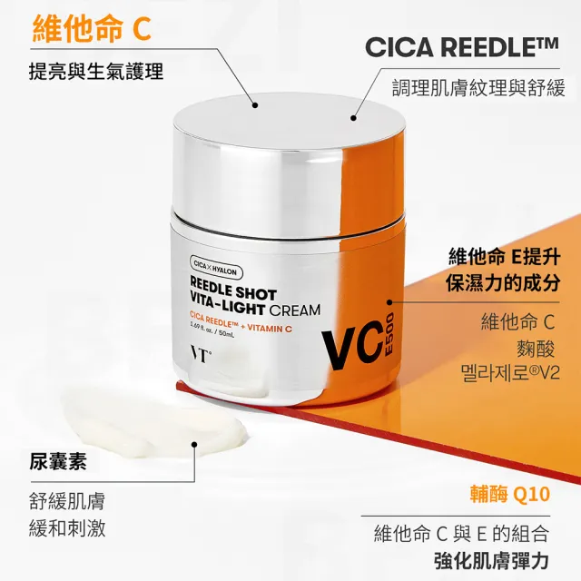 【VT】官方直營 維他命提亮微晶乳霜 50ml