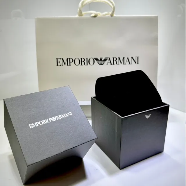 【EMPORIO ARMANI】優雅小秒針皮帶腕錶42mm(AR11162)
