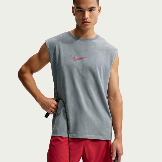 【NIKE 耐吉】背心 男 訓練 慢跑 寬鬆 AS M NK TEE LSE SLVLS TRAIN VE 灰 IM6145-084