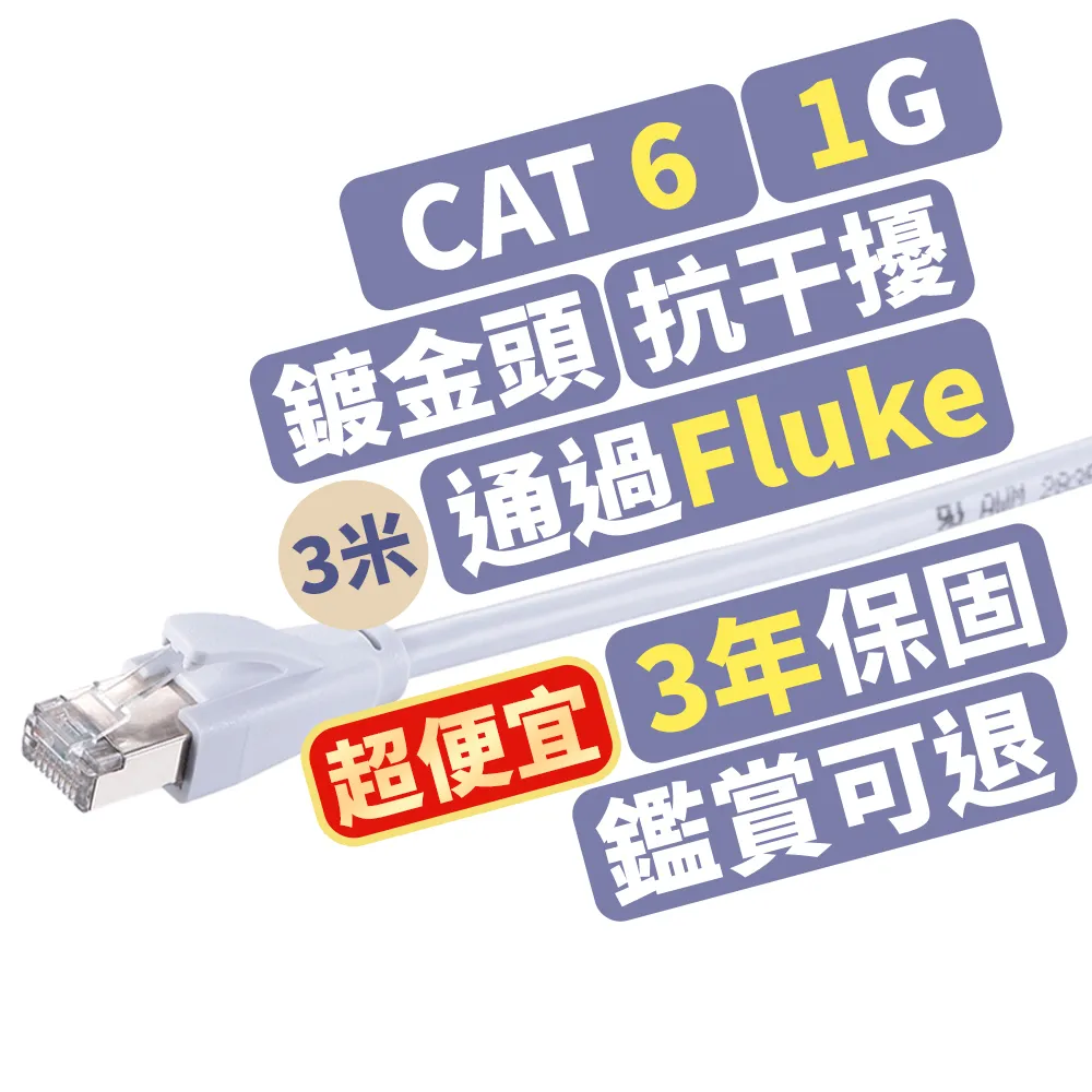 【PX 大通】CAT6網路線Fluke測試2米鋁合金250M乙太1G線纜RJ45攝影機POE交換器ADSL路由器MOD wifi7