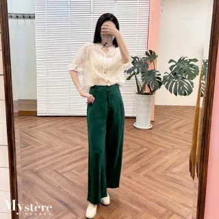 【my stere 我的時尚秘境】經典百搭亞麻直筒寬褲 三色 亞麻長褲 休閒寬褲 直筒褲 輕薄夏季長褲