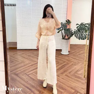 【my stere 我的時尚秘境】經典百搭亞麻直筒寬褲 三色 亞麻長褲 休閒寬褲 直筒褲 輕薄夏季長褲