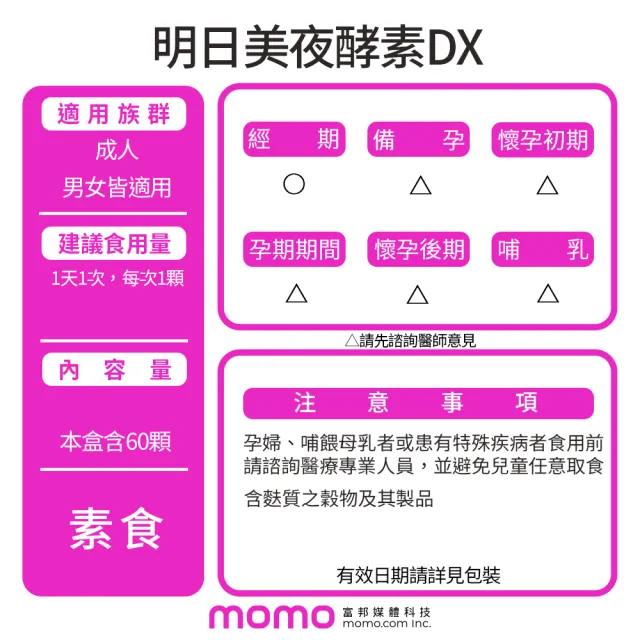 【ESSENTURE 大漢酵素】明日美夜酵素DX膠囊 10盒組(60顆/盒 原廠出貨 美妍 提升代謝 獨家專利)