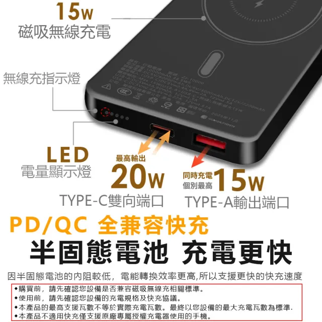 【RDi】防爆SSB 半固態行動電源10000mAh磁吸(台灣製造/MagSafe/鋁合金/iphone17/超薄快充)