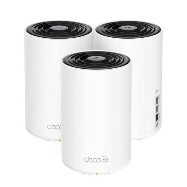【TP-Link】WiFi 6E AXE5400 三頻 2.5G 真Mesh 無線路由器 分享器(透天厝首選/Deco XE75 Pro 三入組)