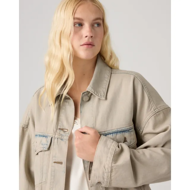 【LEVIS】ROSE 朴彩英同款 短版寬鬆卡車司機牛仔外套 女生上衣 人氣新品 0089L-0017