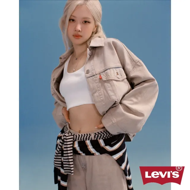 【LEVIS】ROSE 朴彩英同款 短版寬鬆卡車司機牛仔外套 女生上衣 人氣新品 0089L-0017