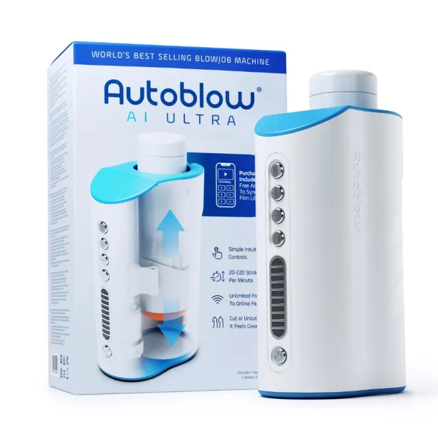 【Dr. 情趣】AutoBlow｜奧創 AI Ultra｜未來AI智慧擬態飛機杯(多段變頻｜電動伸縮飛機杯｜智能互動自慰杯)