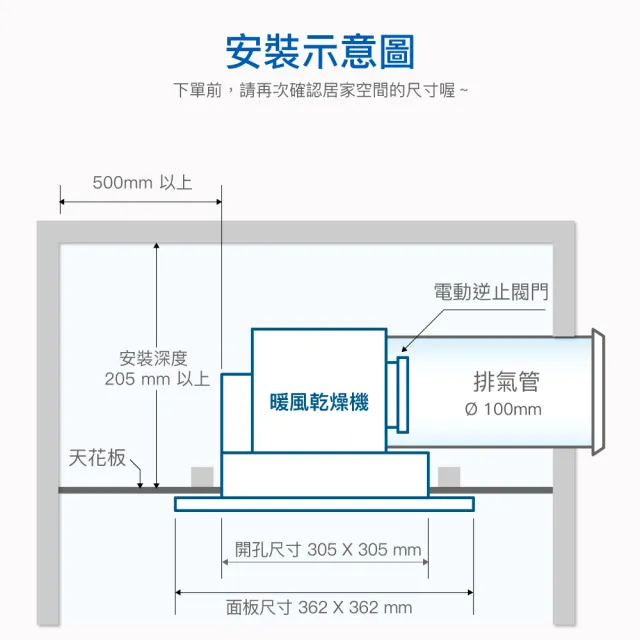 【CAESAR 凱撒衛浴】強效速暖 浴室暖風乾燥機 DF280 (含基本安裝 / 無線遙控)