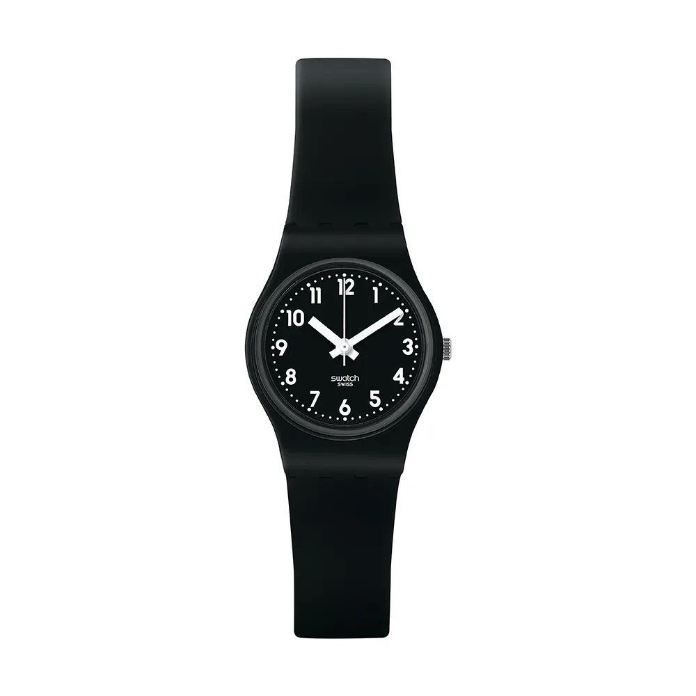 【SWATCH】LADY BLACK SINGLE 經典手錶/女錶/瑞士製造 LB170E(25mm)