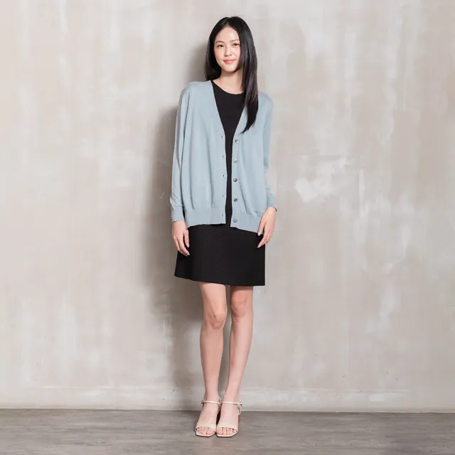 【perng yuh 芃諭名品】午後微風 V領 側開衩 針織長外套(2026 AW Collection|5C秋冬新品上市)