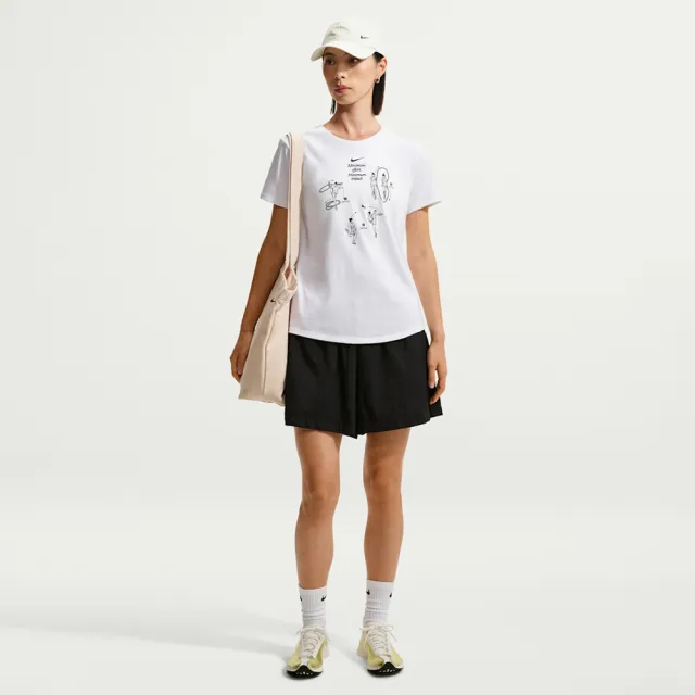 【NIKE 耐吉】短袖上衣 女 AS W NSW CLUB SS GFX TEE 白 IW1195-100
