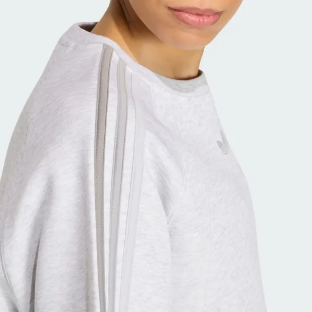 【adidas 愛迪達】Sst 2.0 Boxy Te 女 T恤 休閒短袖 短版上衣 穿搭 灰(KX4737)