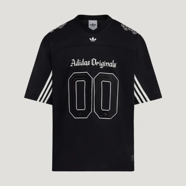【adidas 愛迪達】Og Jersey 男 T恤 運動上衣 休閒短袖 復古足球衣 黑(LD3865)