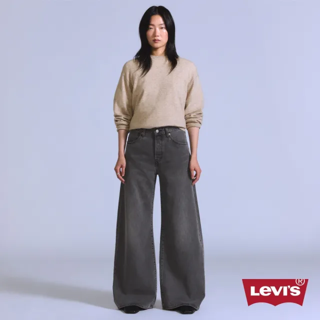【LEVIS】BLUETAB™ 極寬鬆五口袋牛仔褲 / 萊賽爾纖維添加 女生牛仔褲 人氣新品 008X8-0003
