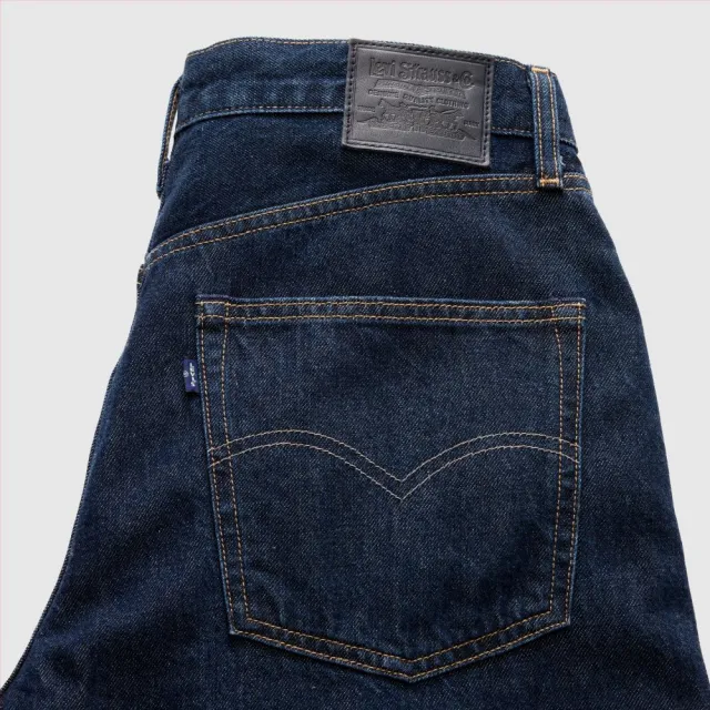 【LEVIS】BLUETAB™ 極寬鬆五口袋牛仔褲 / 萊賽爾纖維添加 / 深藍 女生牛仔褲 人氣新品 008X8-0002