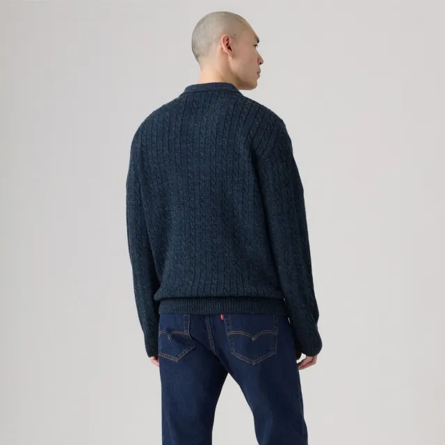 【LEVIS】Mason 四分之一拉鍊針織毛衣 / 羊毛混紡 男生上衣 熱賣單品 007T6-0002