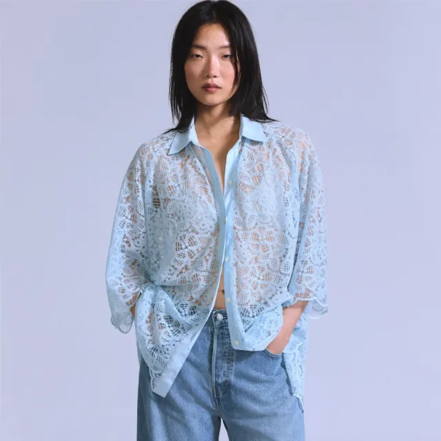 【LEVIS】BLUETAB™ 蕾絲編織上衣 女生上衣 人氣新品 006UI-0000