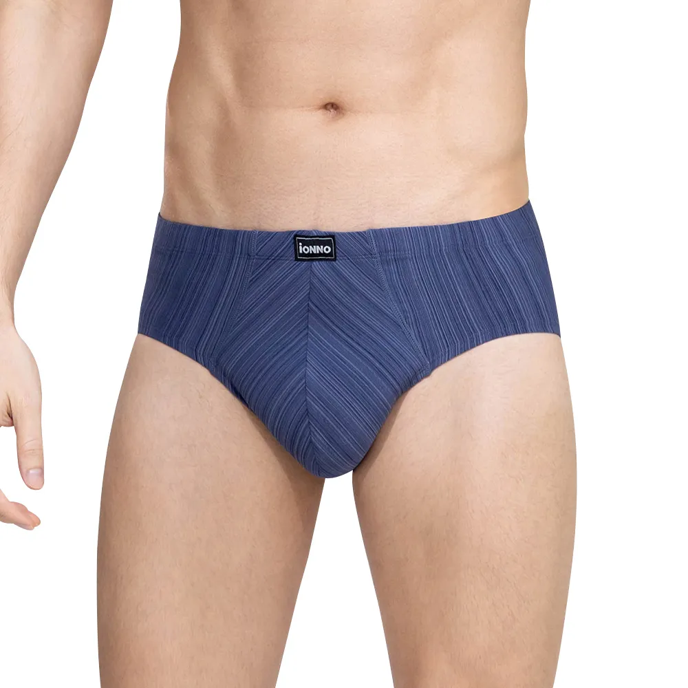 【EASY SHOP】iONNO-Marvelous系列-莫代爾透氣三角男內褲(藍)
