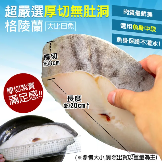 【優鮮配】特大版｜虱目魚肚+厚切鮭魚+大比目魚拼盤6片組｜225g虱目魚X2片/420g鮭魚X2片/380g大比目魚X2片