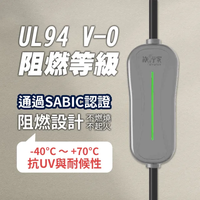【EVOLUX 綠行家】LTA06 便攜式電動車充電器 16A/3.5kW 旅充 充電樁