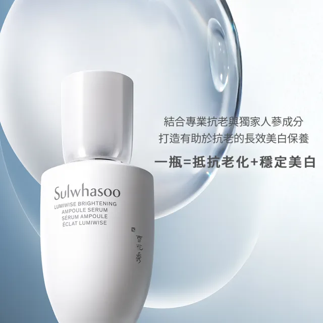 【Sulwhasoo 雪花秀】官方直營 滋晶煥白淨亮精華 30ml (精華液/美白)