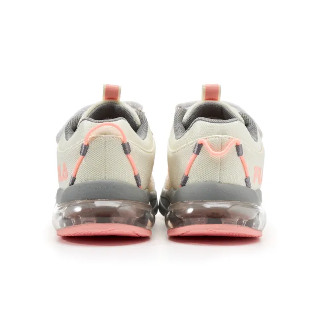【FILA】KIDS 大童氣墊慢跑運動鞋-米 (3-J809Z-445)